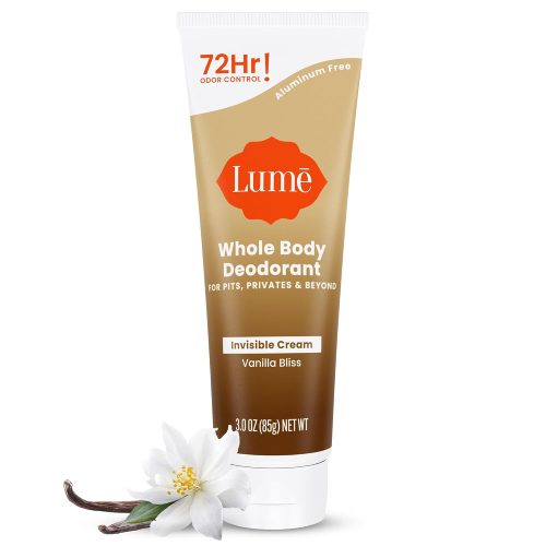 Lume Whole Body Deodorant - Invisible Cream Tube - 72 Hour Odor Control - Doctor Developed - Aluminum Free.